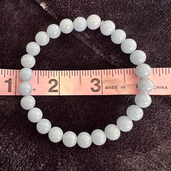 Denim blue beaded necklace with matching stretch bracelet by Jay King - Picture 12 of 13